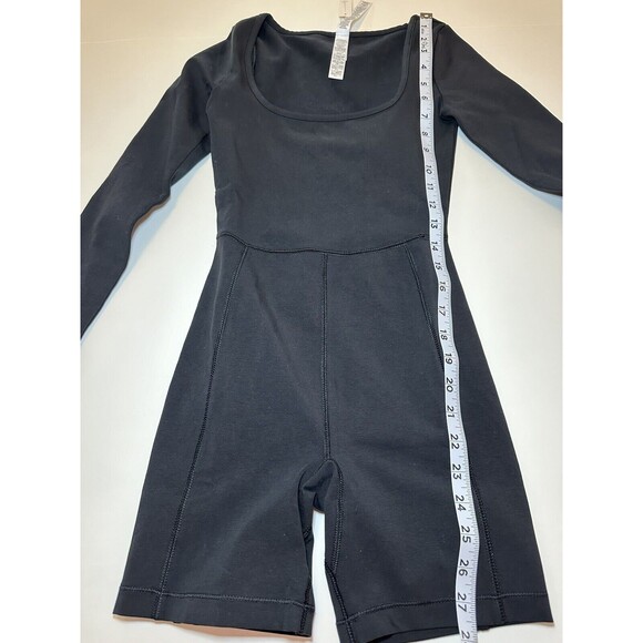 MADEWELL Knit Long-Sleeve Biker Shorts Long‎ Sleeve Black Unitard XXS NWT - Picture 8 of 10